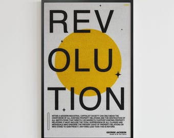Revolution - George Jackson (quote) (11 x 17 poster art)