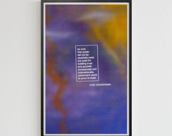 Yuri Kockiyama quote (11 x 17 poster art)