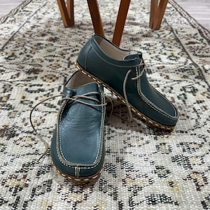 Leather Handmade Barefoot Green Shoes, Grounding Shoes Men, Zero Drop Shoes, Minimalist Shoes, Natural Earting Comfy Shoes, Men Wider Shoes,