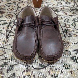 Bruine schoenen heren, leren schoenen heren, handgemaakte Zero Drop-schoenen, minimalistische schoenen, comfortabele schoenen heren natuurlijke Earting, bredere schoenen heren,