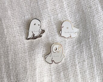 Tiny Sheet Ghost enamel pin set