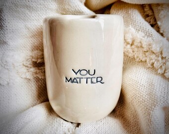 Pre-Order travel mug: handmade ceramic love note, ceramic to-go cup, to-go tumbler, takeout mug, sippy cup, ceramic coffee cup, coffee gift