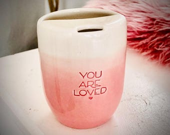 Pre-Order Handmade ceramic travel mug gift for her. To-go cup, takeout tumbler, sippy cup - Pottery Gift - Fits in Car Cup Holder