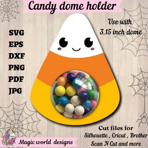 Halloween Candy Corn Dome SVG: Chocolate Holder, Layered Paper Craft (Digital Download)