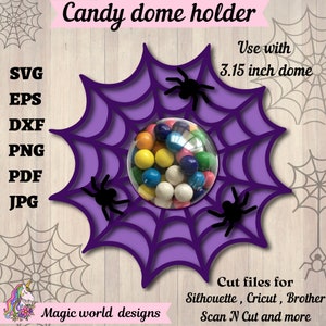 Spider Web Halloween Candy Dome SVG: Chocolate Holder (Digital Download)