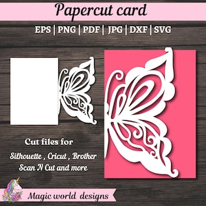Capa de cartão de borboleta SVG, pop-up de duas camadas, feliz aniversário, feliz aniversário, feliz dia das mães, cartão de felicitações para Silhouette e Cricut