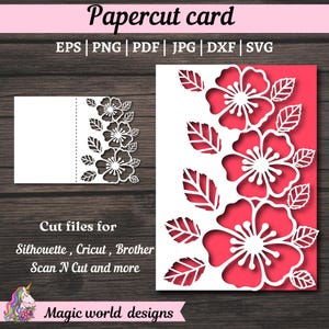 Flower Happy Birthday Card SVG Design, Cricut DIY 3d Card Design for Birthday