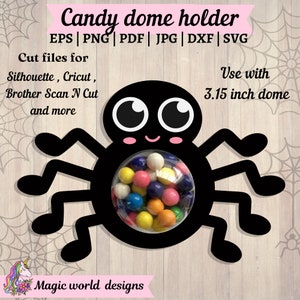 Spider Candy Dome SVG: Halloween Treat Holder (Digital Download)