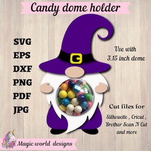 Halloween Gnome Candy Dome SVG: Layered Paper Craft (Digital Download)