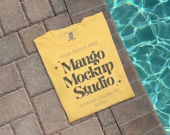 Comfort Colors C1717 Butter Shirt Flat Lay Mockup | CC1717 Front and Back Mockups