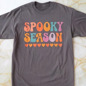 Spooky Season Shirt, Retro Halloween Tee, Cute Fall Tshirt, 90s Aesthetic Halloween Gift For Women, Trendy Comfort Colors Shirt