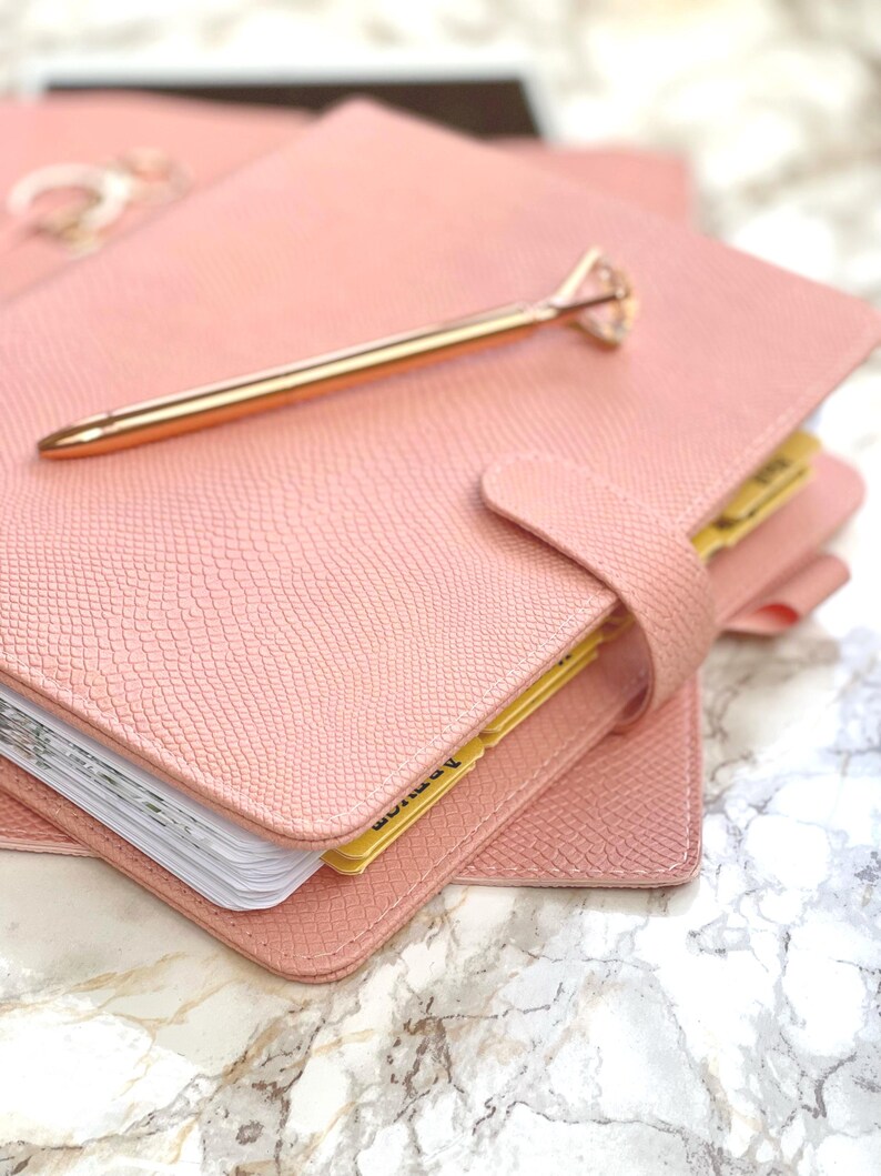 Caderno personalizado com textura de python em couro vegano: A5/A6 com encadernação em argola imagem 16