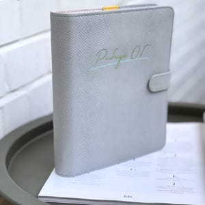 Caderno personalizado com textura de python em couro vegano: A5/A6 com encadernação em argola imagem 11