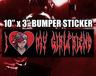 I Heart My GF Vi Bumper Sticker - Arcane Fan Merch