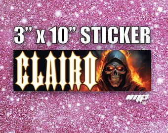 Sticker pour voiture rigolo groupe de musique indé Clairo, produits dérivés par des fans, sticker musique alternative punk goth gothique, adhésif pour voiture drôle humour de la génération Z meme