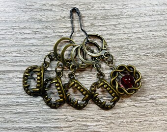 Marqueurs de point de vampire en bronze antique