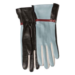 Bunte Lederhandschuhe, blaue Handschuhe, vollständig anpassbare Handschuhe, Damenzubehör, Frühlingskleidung, handgefertigtes maßgeschneidertes Geschenk