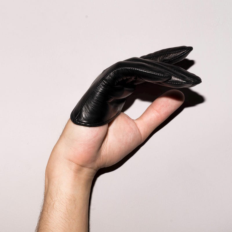 Black Essentials Leather Gloves