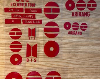 BTS iron on vinyl Applique 8-pack