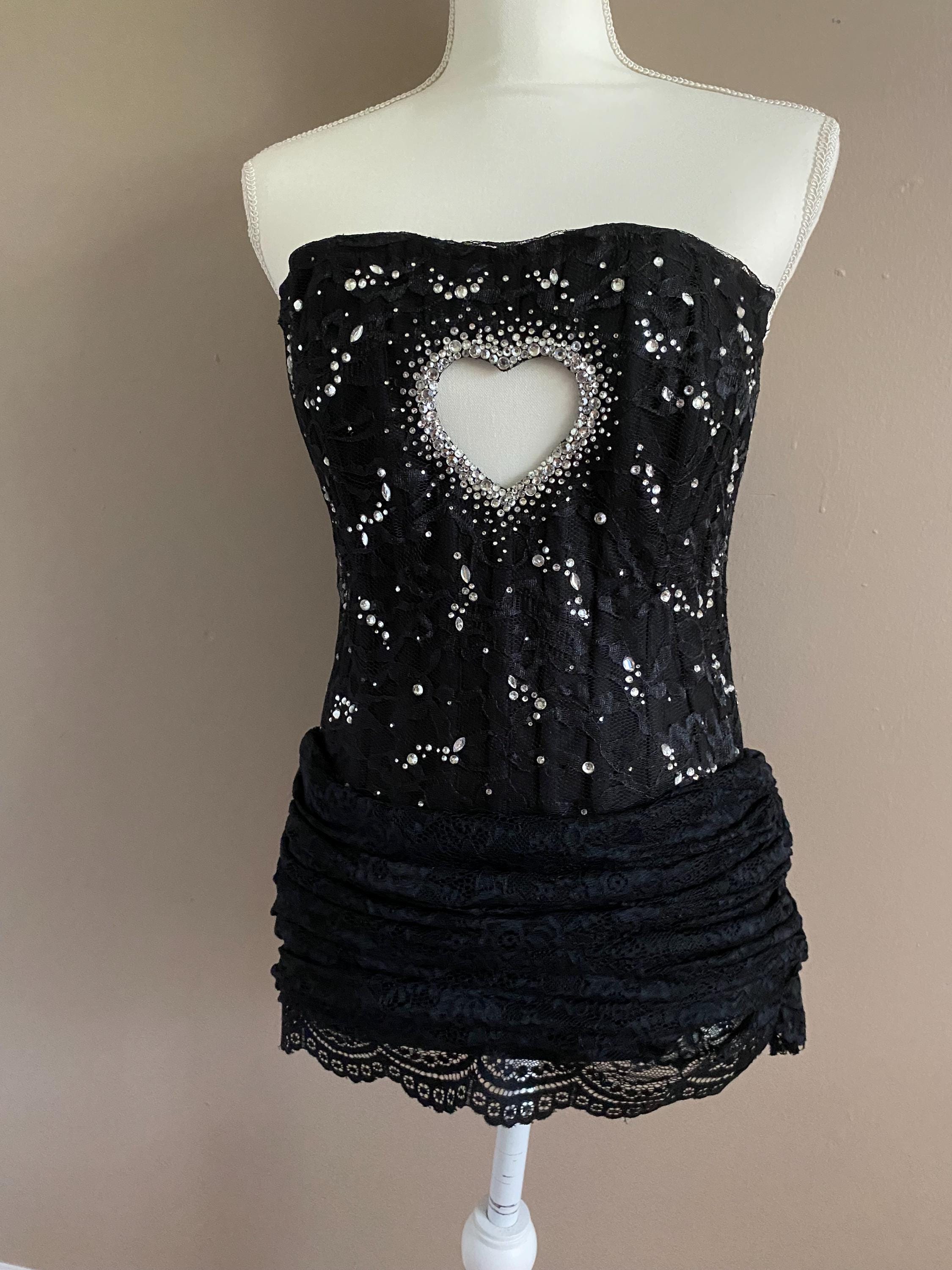 Black Heart Cutout Dress