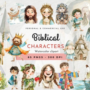 Bible Character Christian Clipart | Sunday School Religious Clipart | Bible Story|Jesus Clip art for Bible Study |Biblical stories|