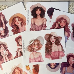 Naklejka Hat Lover Girls | Dziennik artystyczny | dziennik śmieciowy | ririjournalroom