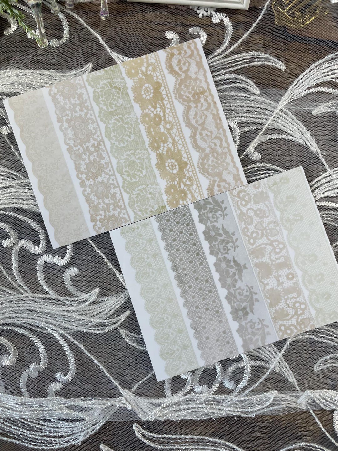 Brown Lace Stripe Sticker - Etsy