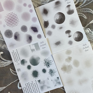 Halftone Dot Design Translucent  Sticker