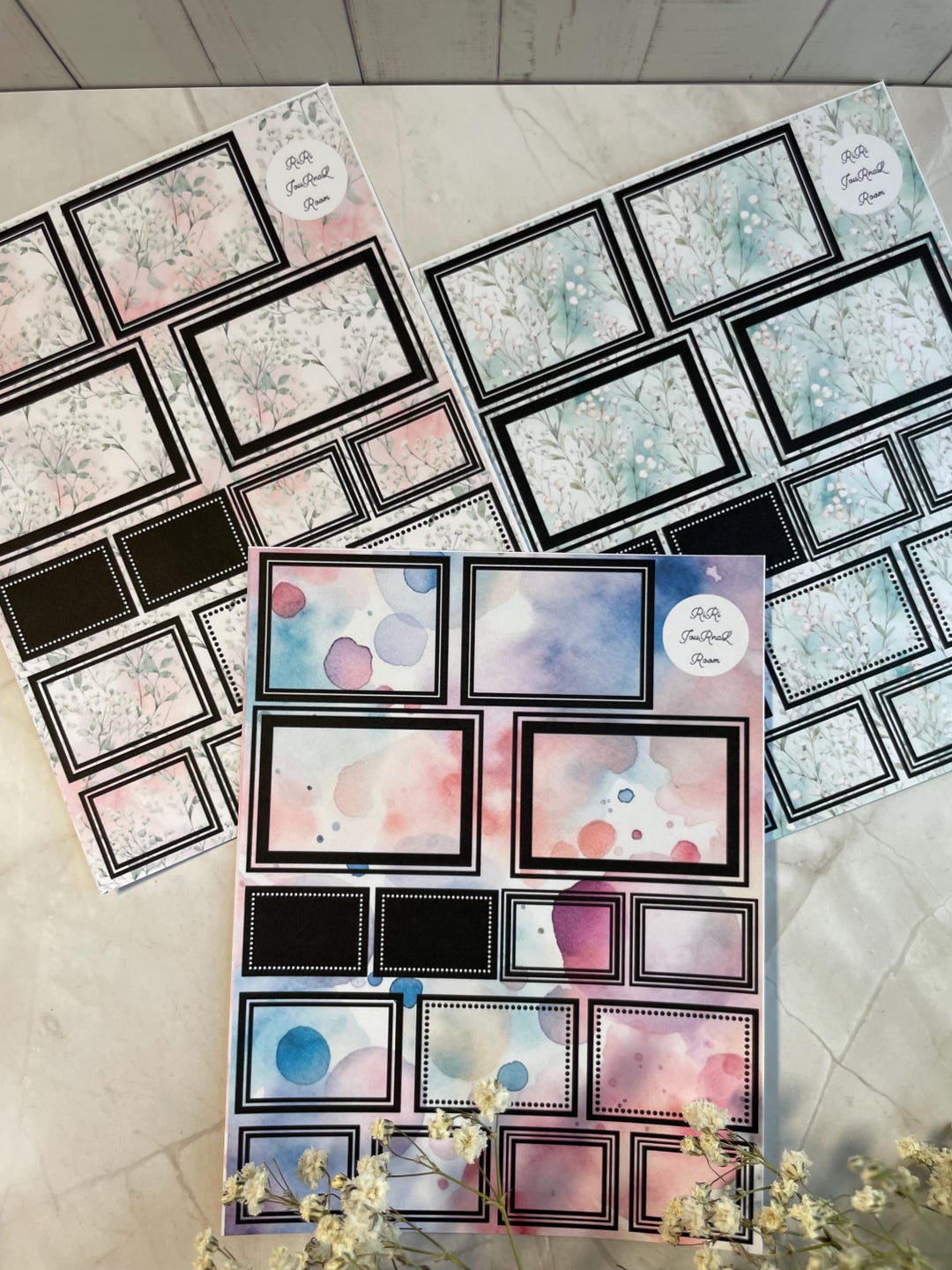 Background Designed Simple Frame Sticker Ver. 2 | Art Journaling | Junk ...