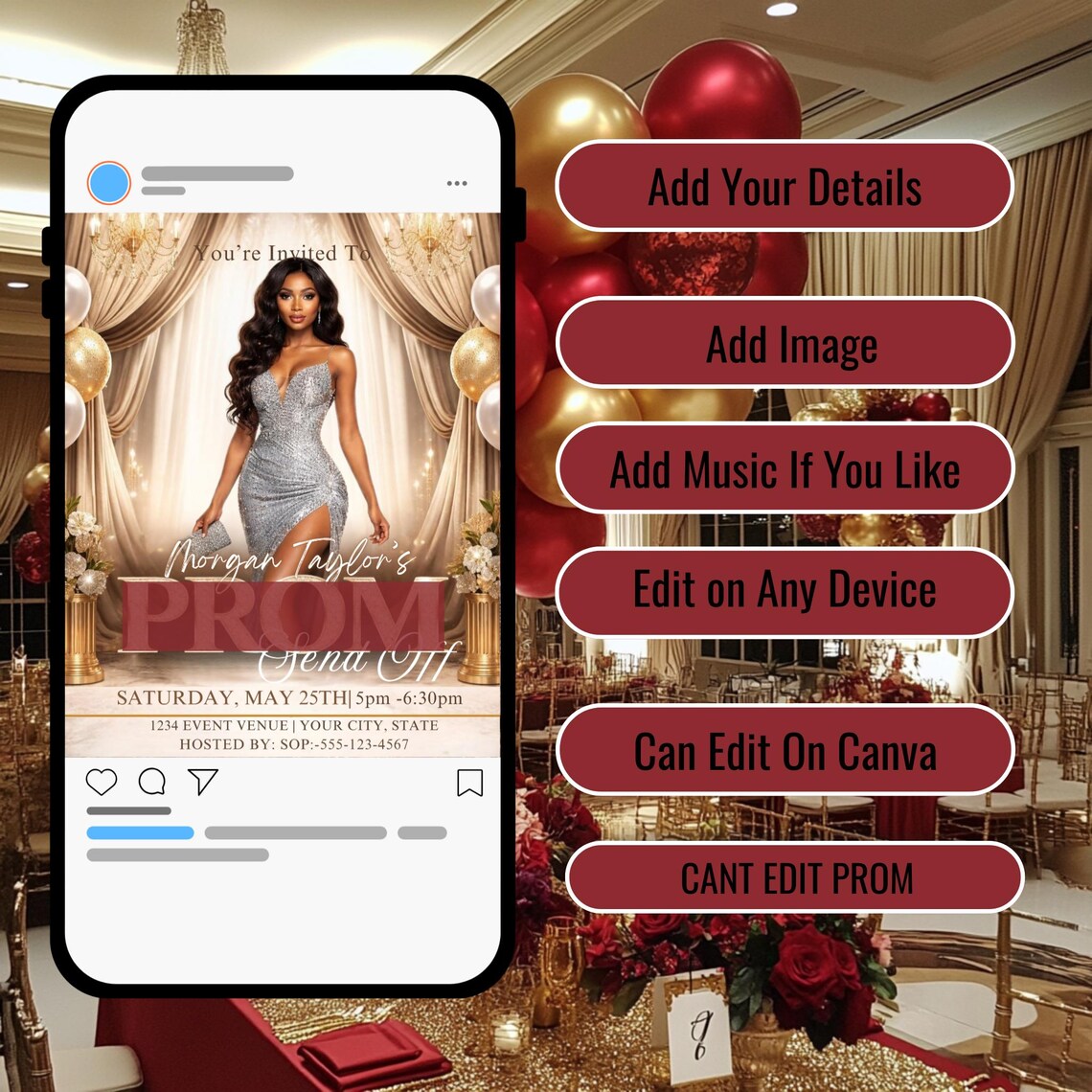 Prom Magazine Cover Invitation Flyer, Animated Send off (digital ...