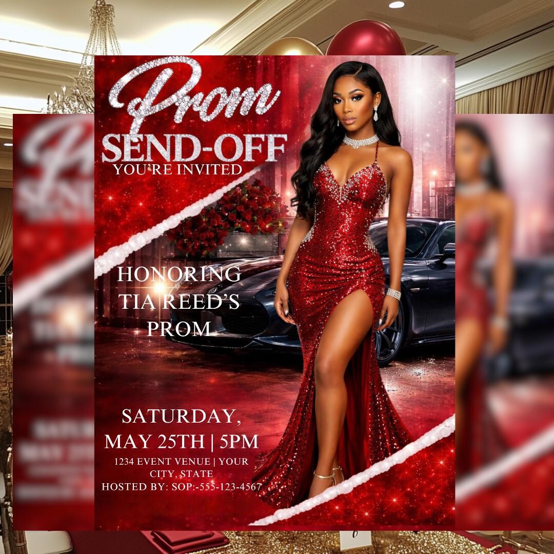 Prom Magazine Cover Invitation, Animated Send off (digital, Editable ...