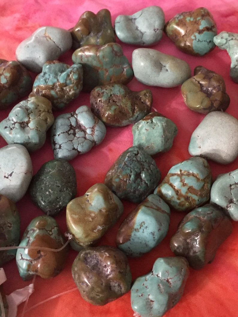 34 Pieces TURQUOISE NUGGET BEADS Undyed Large 20mm-30mm Focal - Etsy
