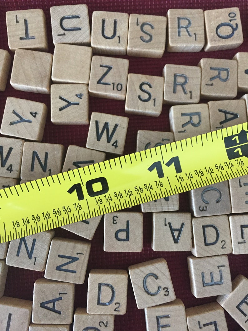 MINI 12 inch SCRABBLE TILES Tiny 12mm Vintage Game Pieces Sold Individually