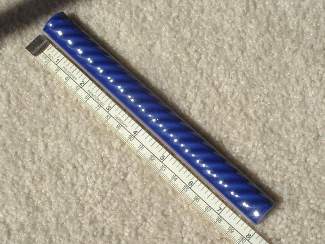 Cobalt Blue ROPE TILE 125 Pieces Ceramic Half Round Deco Etsy
