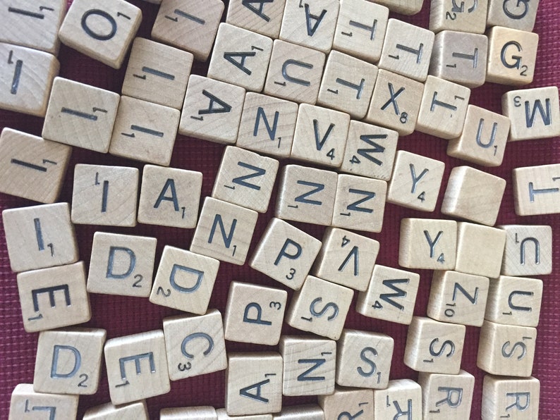 MINI 12 inch SCRABBLE TILES Tiny 12mm Vintage Game Pieces Sold Individually