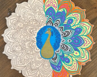 Color your Own Mandala Boards - Animals