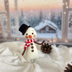 snow holiday gift, Crochet snowman , crochet snowman finished,birthday gift