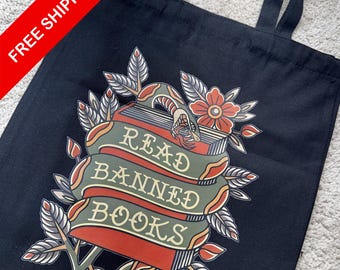 Canvas Tote - Read Banned Books - Eco Tote Bag