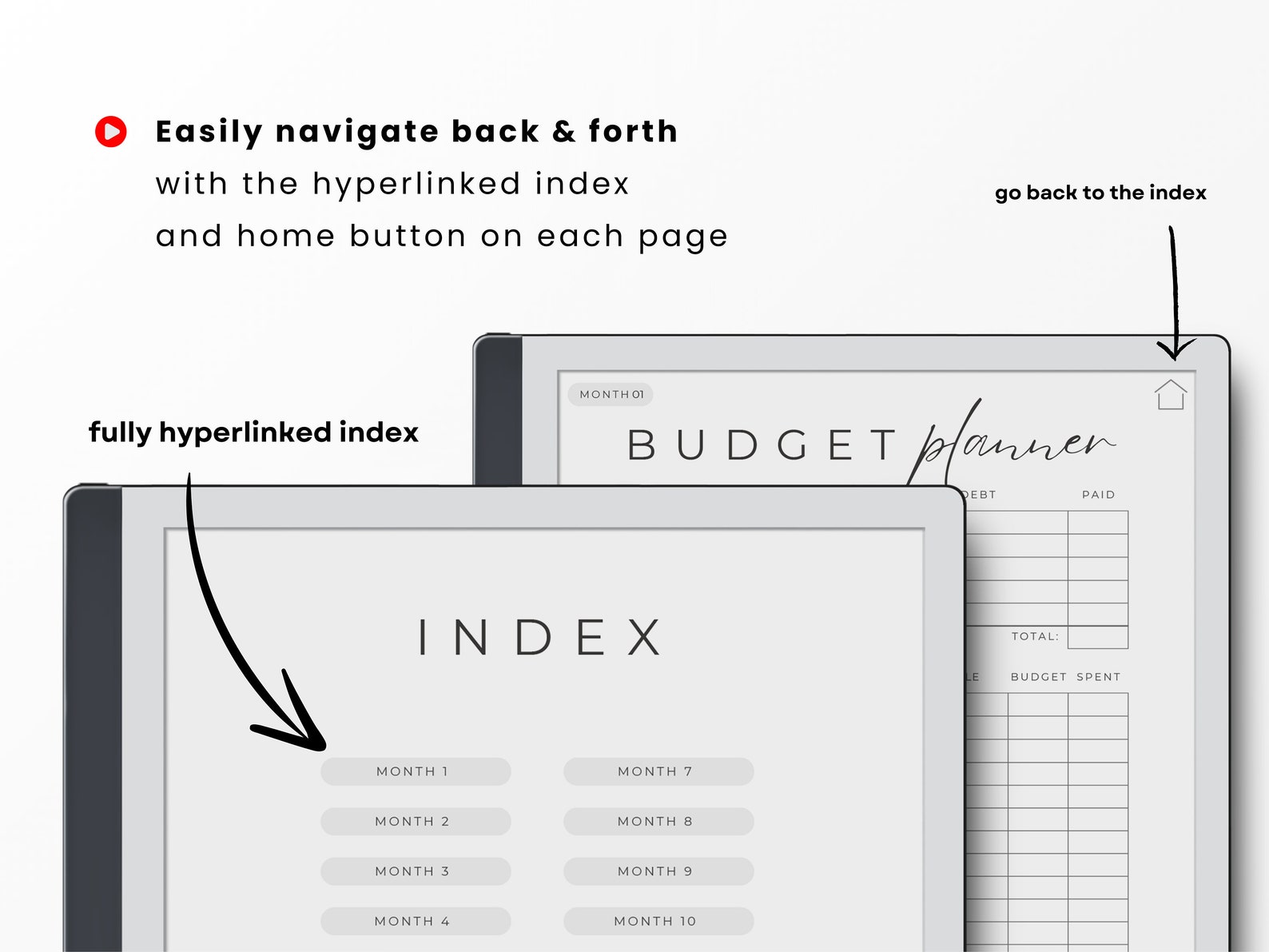 Budget Tracker for E-ink Tablet, Budget Planner, Expense Tracker, Bill ...