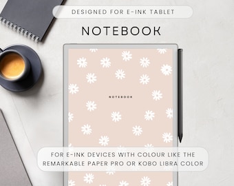 Notebook Template for E-ink-Tablet, Digital Notebook, Lines, Lined Pages, Notes, Special Edition for Paper Tablets with Color like Paper Pro