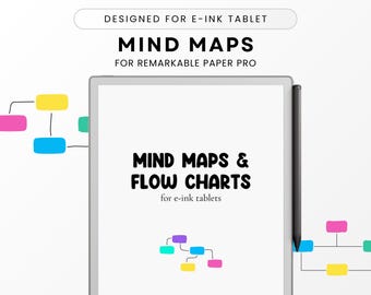 E-Ink Tablet Mind Map Templates, Brain Dump, Flow Charts (PDF Pattern)