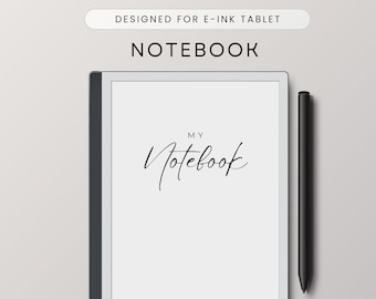 Notebook Template for E-ink-Tablet like Remarkable 2, Kindle Scribe, Digital Notebook, Lines, Lined Pages, Notes