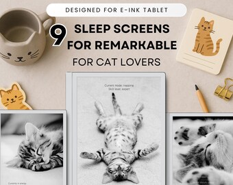 Pacchetto Cat Sleep Screens per reMarkable 2 (download digitale)