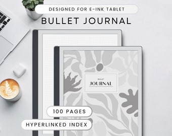 Bullet Journal for E-Ink Tablet, Dot Grid, Template, Instant Download, Digital Notebook, for devices like Remarkable and Kindle Scribe