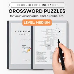 Kruiswoordpuzzels voor ReMarkable, Kindle Scribe (pdf-patroon)