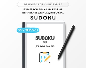 Sudoku Puzzle Game Templates for E-ink Tablets (PDF Download)