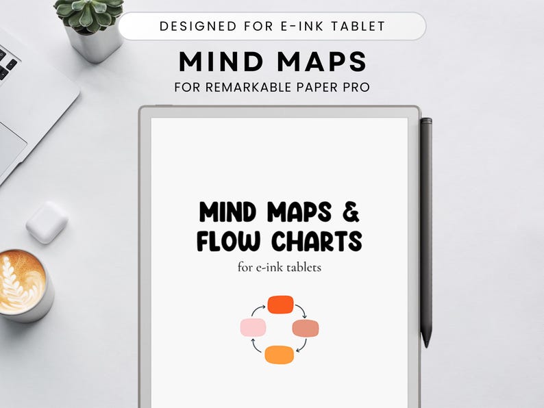 Mind Map Template for Remarkable, Flow Chart, Brain Dump (PDF Pattern ...