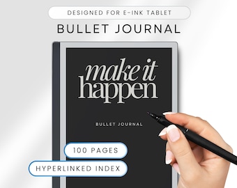 Bullet Journal, Dot Grid Notebook for E-Ink Tablet as Remarkable 2, Paper Pro, Kindle Scribe, Supernote, Boox, Paper Tablet Templates