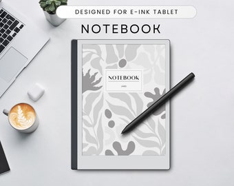 Notizbuch Vorlage für E-ink-Tablet, Digitales Notizbuch, Linien, Linierte Seiten, Notizen