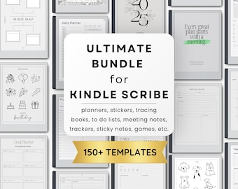 Kindle Scribe Templates Bundle: 150+ Planners, Journals, Games (Digital Download)